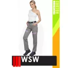 WSW COCO GREY technikai 100% pamut női derekas munkanadrág - munkaruha