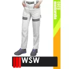 WSW COCO WHITE technikai 100% pamut női derekas munkanadrág - munkaruha