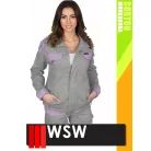 WSW COCO GREY technikai 100% pamut női kabát - munkaruha