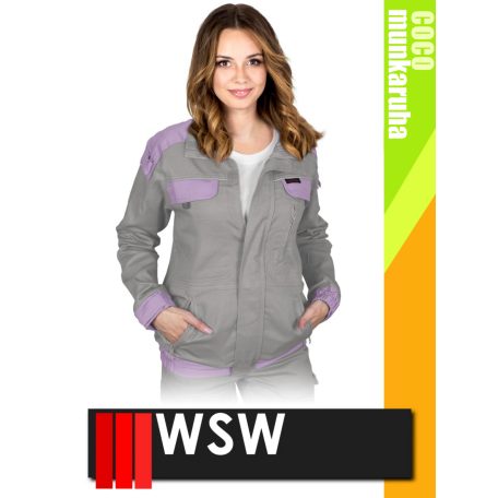 WSW COCO GREY technikai 100% pamut női kabát - munkaruha
