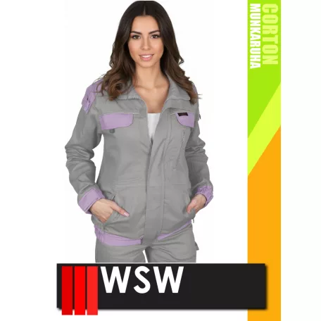 WSW COCO GREY technikai 100% pamut női kabát - munkaruha