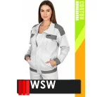 WSW COCO WHITE technikai 100% pamut női kabát - munkaruha