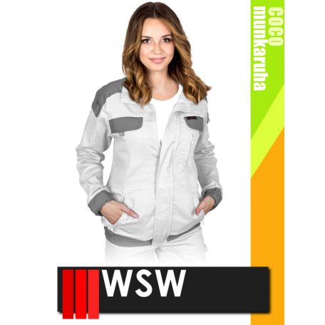 WSW COCO WHITE technikai 100% pamut női kabát - munkaruha