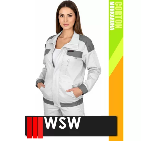 WSW COCO WHITE technikai 100% pamut női kabát - munkaruha