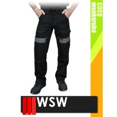 WSW COCO BLACK technikai 100% pamut férfi derekas munkanadrág - munkaruha