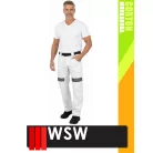 WSW COCO WHITE technikai 100% pamut férfi derekas munkanadrág - munkaruha