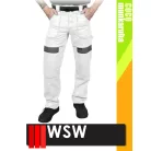 WSW COCO WHITE technikai 100% pamut férfi derekas munkanadrág - munkaruha