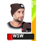 WSW LED BROWN USB-vel tölthető téli bélelt unisex led lámpás sapka - munkaruha