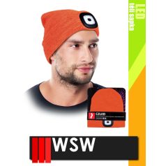   WSW LED ORANGE USB-vel tölthető téli bélelt unisex led lámpás sapka - munkaruha