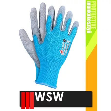 WSW DIAMOND BLUE mártott munkakesztyű - 12 pár/csomag