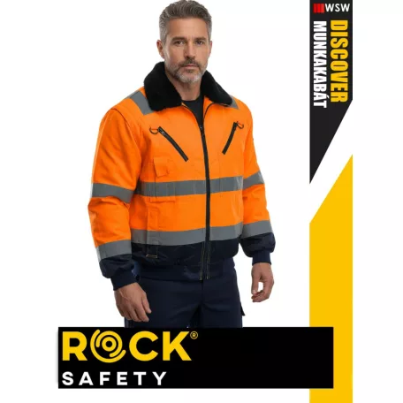 Rock Safety DISCOVER 3IN1 ORANGE technikai bélelt láthatüósági kabát - munkaruha