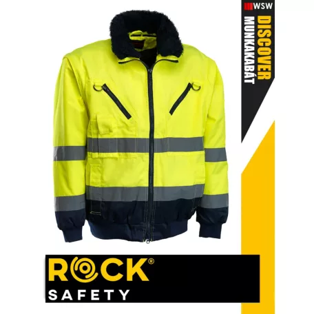 Rock Safety DISCOVER 3IN1 YELLOW technikai bélelt láthatüósági kabát - munkaruha