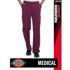   Dickies Medical EDS ESSENTIALS WINE férfi egészségügyi stretch derekas nadrág - munkaruha