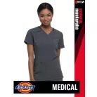 Dickies Medical EDS ESSENTIALS PEWTER női v-nyakú stretch egészségügyi tunika felső - munkaruha