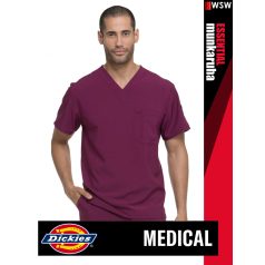   Dickies Medical EDS ESSENTIALS WINE férfi v-nyakú egészségügyi tunika felső - munkaruha