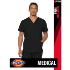 Dickies Medical EDS ESSENTIALS BLACK férfi v-nyakú egészségügyi tunika felső - munkaruha