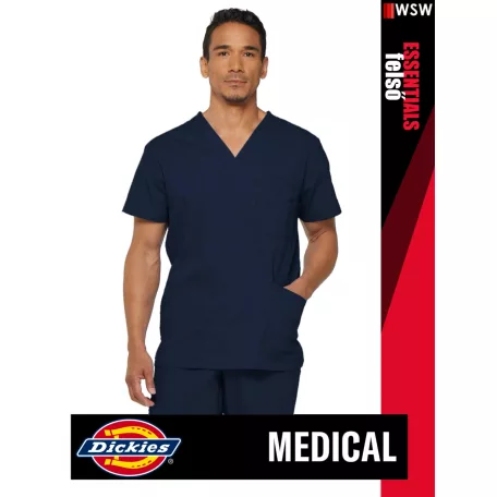 Dickies Medical EDS ESSENTIALS NAVY férfi v-nyakú egészségügyi tunika felső - munkaruha