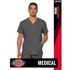   Dickies Medical EDS ESSENTIALS PEWTER férfi v-nyakú egészségügyi tunika felső - munkaruha
