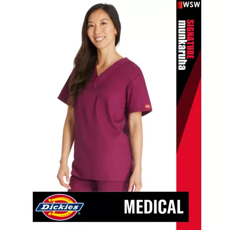 Dickies Medical EDS SIGNATURE WINE unisex egészségügyi pamutgazdag tunika felső - munkaruha