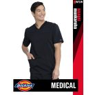 Dickies Medical BALANCE BLACK férfi v-nyakú három zsebes stretch egészségügyi tunika felső - munkaruha