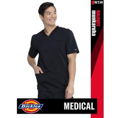   Dickies Medical BALANCE BLACK férfi v-nyakú három zsebes stretch egészségügyi tunika felső - munkaruha