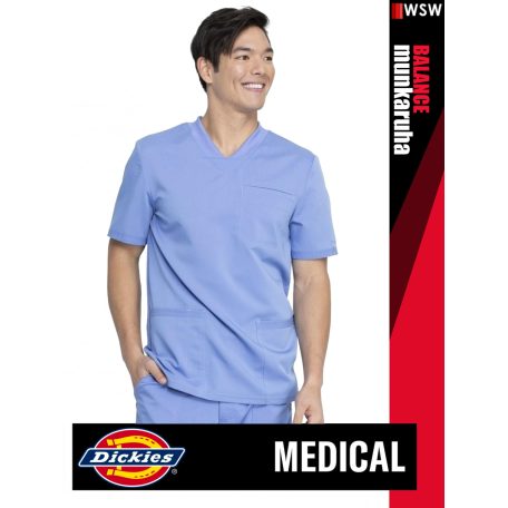 Dickies Medical BALANCE CIEL férfi v-nyakú három zsebes stretch egészségügyi tunika felső - munkaruha