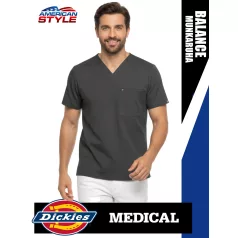   Dickies Medical BALANCE PEWTER férfi v-nyakú három zsebes stretch egészségügyi tunika felső - munkaruha