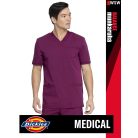 Dickies Medical BALANCE WINE férfi v-nyakú három zsebes stretch egészségügyi tunika felső - munkaruha