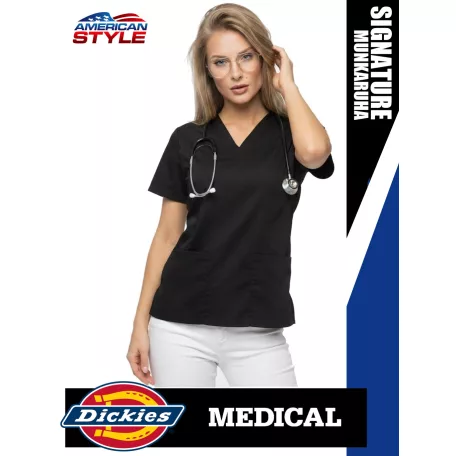 Dickies Medical EDS SIGNATURE BLACK női egészségügyi pamutgazdag tunika - munkaruha