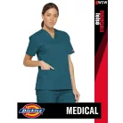 Dickies Medical EDS ESSENTIALS CARRIBEAN női v-nyakú egészségügyi tunika felső - munkaruha
