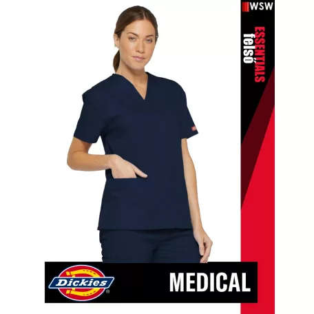 Dickies Medical EDS ESSENTIALS NAVY női v-nyakú egészségügyi tunika felső - munkaruha