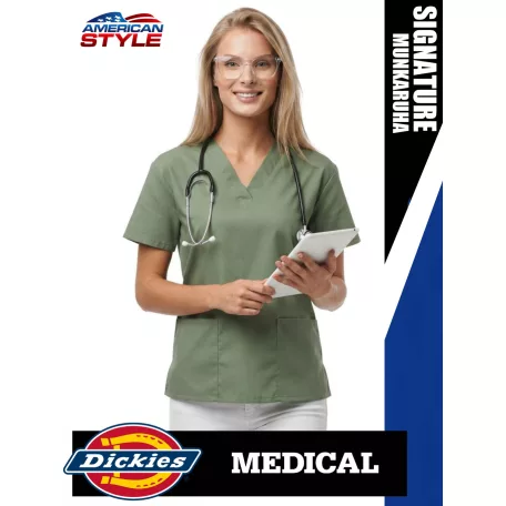 Dickies Medical EDS SIGNATURE OLIVE női egészségügyi pamutgazdag tunika - munkaruha