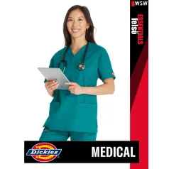   Dickies Medical EDS ESSENTIALS TEAL női v-nyakú egészségügyi tunika felső - munkaruha