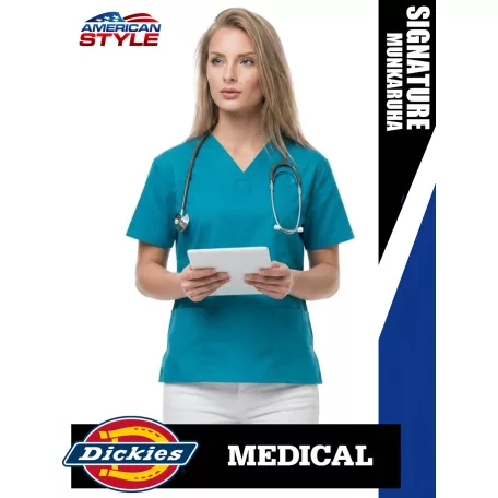 Dickies Medical EDS SIGNATURE TEAL női egészségügyi pamutgazdag tunika - munkaruha