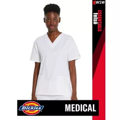   Dickies Medical EDS ESSENTIALS WHITE női v-nyakú egészségügyi tunika felső - munkaruha