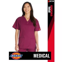   Dickies Medical EDS ESSENTIALS WINE női v-nyakú egészségügyi tunika felső - munkaruha