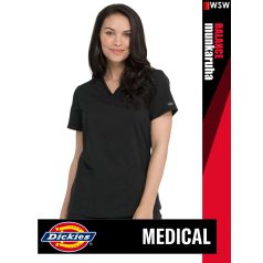   Dickies Medical BALANCE BLACK női v-nyakú három zsebes stretch egészségügyi tunika felső - munkaruha