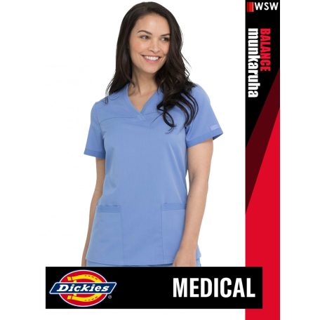 Dickies Medical BALANCE CIEL női v-nyakú három zsebes stretch egészségügyi tunika felső - munkaruha