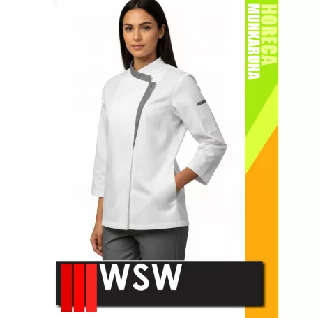 WSW HORECA WHITE DOLCE technikai női séfkabát - munkaruha