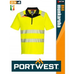   Portwest DX4 YELLOWHV prémium rugalmas láthatósági technikai póló - munkaruha