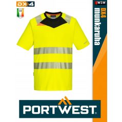   Portwest DX4 YELLOWHV prémium rugalmas technikai póló - munkaruha