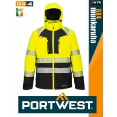 Portwest DX4 YELLOWHV 4IN1 prémium bélelt munkakabát - munkaruha