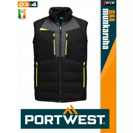Portwest DX4 BLACK prémium bélelt munkamellény - munkaruha