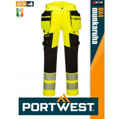   Portwest DX4 YELLOWHV prémium derekas munkanadrág - munkaruha