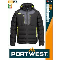 Portwest DX4 BLACK 3IN1 prémium bélelt munkakabát - munkaruha