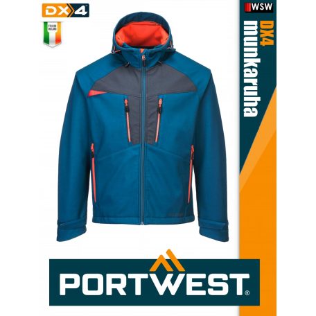 Portwest DX4 METROBLUE prémium rugalmas softshell kabát - munkaruha