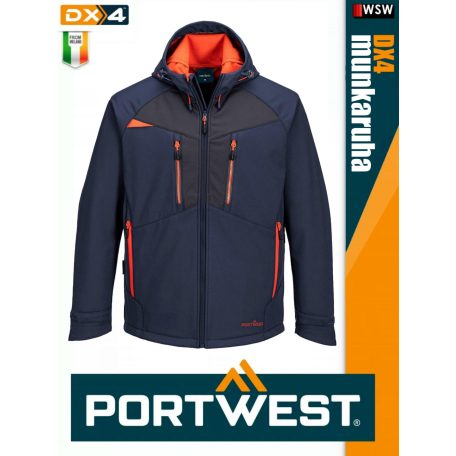 Portwest DX4 NAVY prémium rugalmas softshell kabát - munkaruha