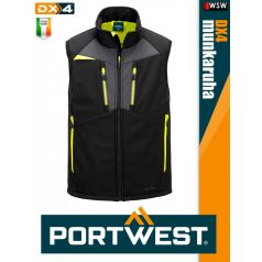   Portwest DX4 BLACK prémium softshell munkamellény - munkaruha