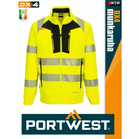 Portwest DX4 YELLOWHV prémium vzálló esőkabát - munkaruha