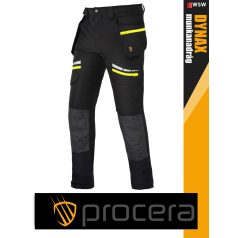   Procera DYNAX BLACK négyirányú stretch slimfit lengőzsebes technikai deréknadrág - munkaruha